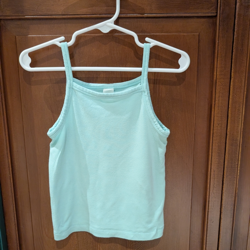 Kate Quinn Aqua Spaghetti Strap Tank 2T